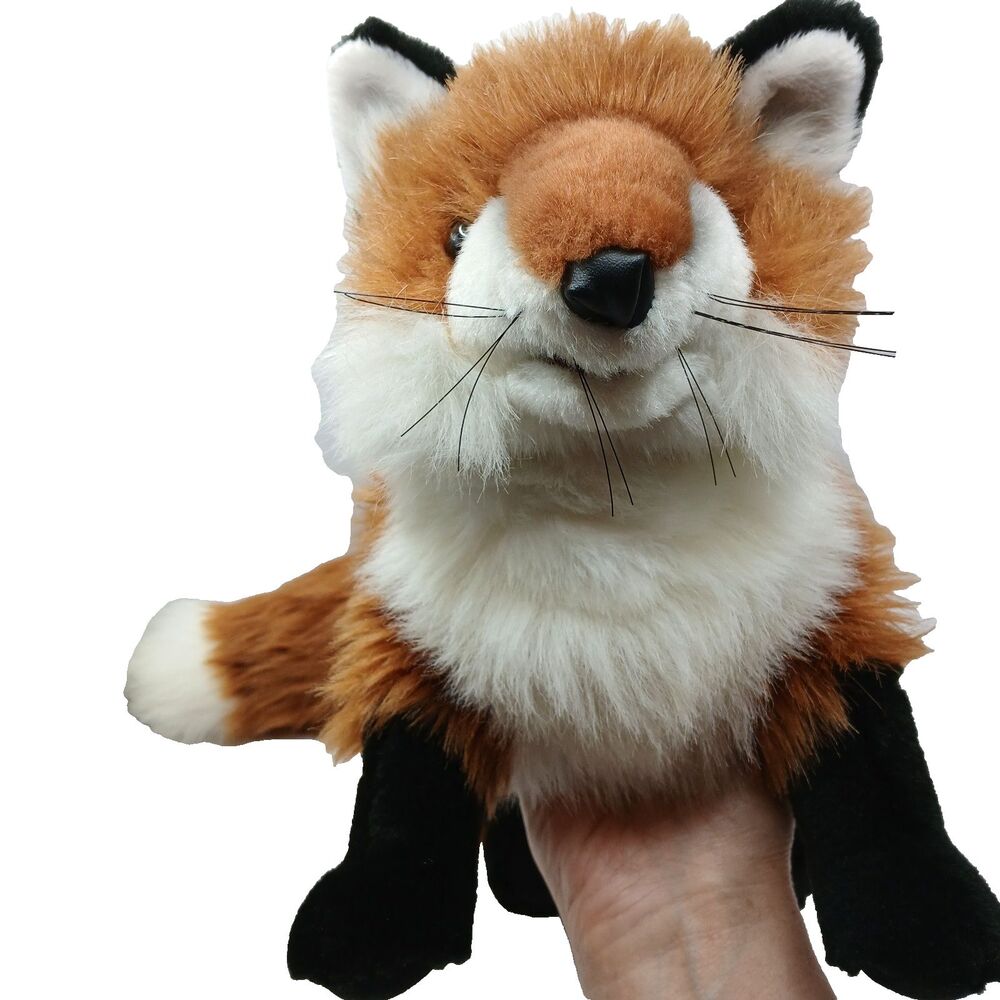 Folkmanis Red Fox Hand Puppet Nose to Tail 22 inches Realistic